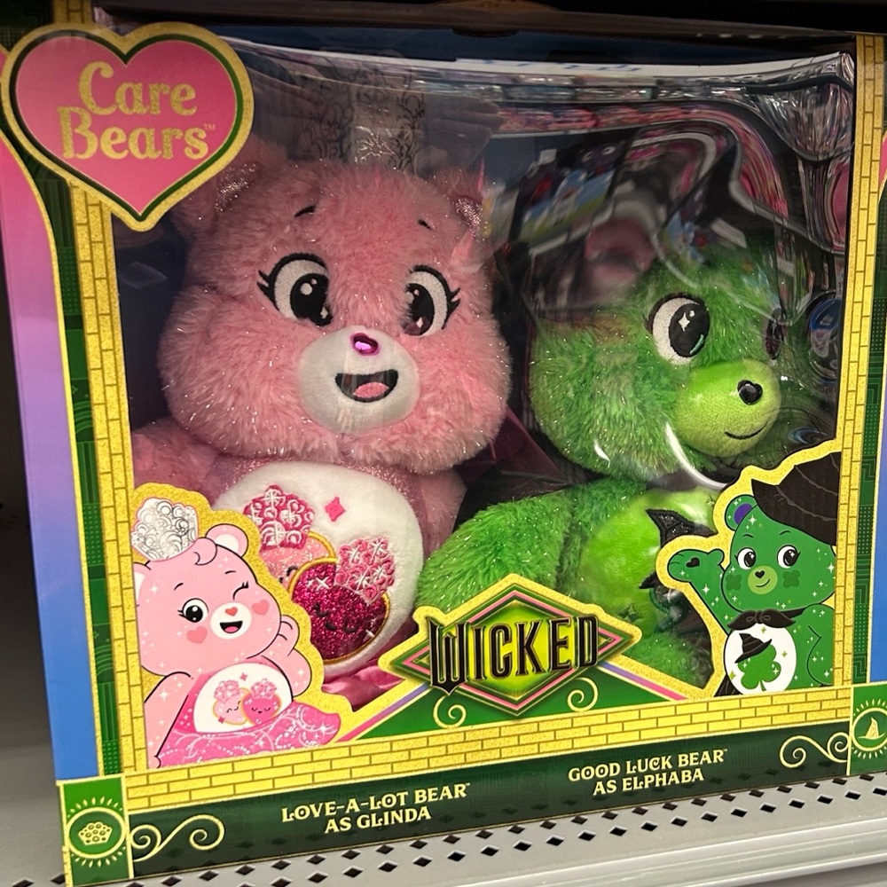 Wicked Glinda Elphaba Care Bears limited edition set NWT